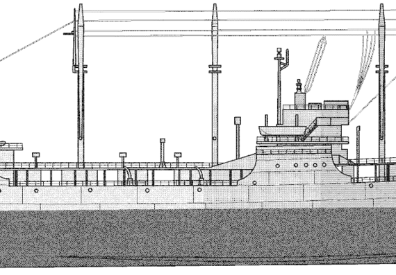 Корабль NMF La Seine A627 [Oil Tanker] (1960) - чертежи, габариты, рисунки